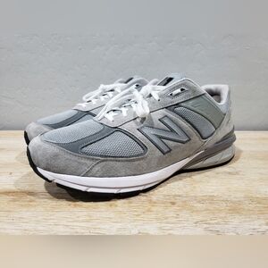 NWOB! NEW BALANCE Men's 990 V5 Running Shoes (14 [4E]) Gray/White {Made In USA}